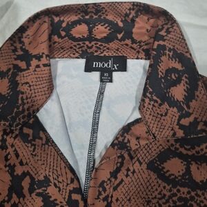 Brown Snake Print Dress